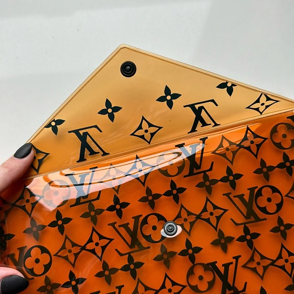 Authentic Louis Vuitton Monogram Clear Clutch Pouch